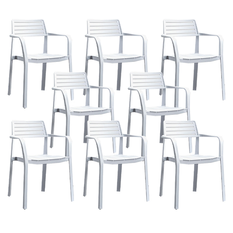 Nordic Style Arm Side Chairs Plastic Chairs with 4 Legs for Home Use
