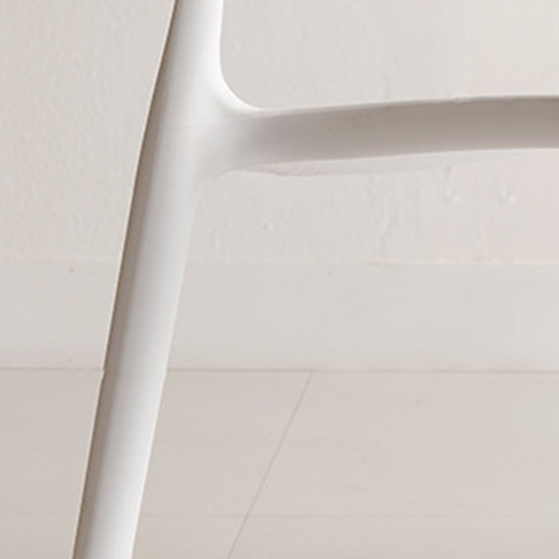 Nordic Style Armless Side Chairs Open Back Chairs with Plastic Legs for Home Use