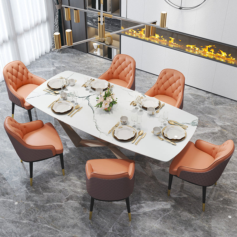 Glam Kitchen Dining Arm Chairs Faux Leather Kitchen Dining Chairs