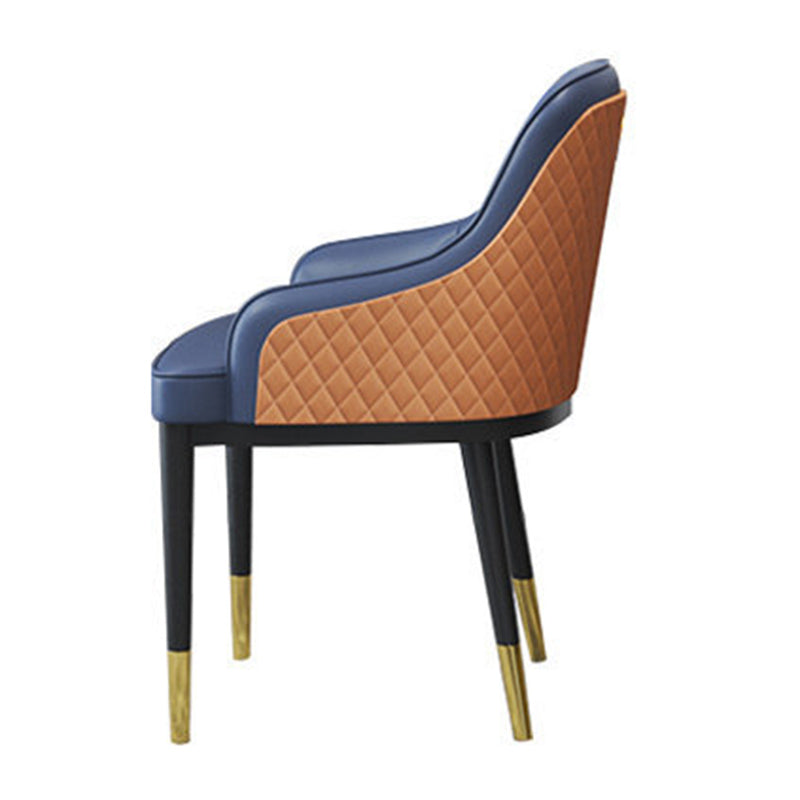 Glam Kitchen Dining Arm Chairs Faux Leather Kitchen Dining Chairs