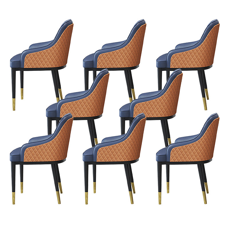 Glam Kitchen Dining Arm Chairs Faux Leather Kitchen Dining Chairs