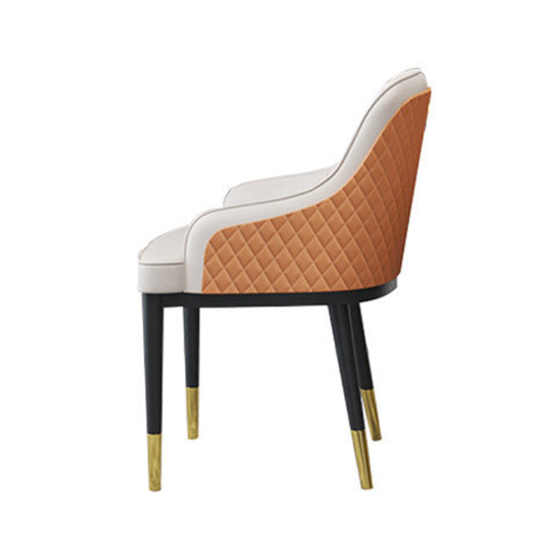 Glam Kitchen Dining Arm Chairs Faux Leather Kitchen Dining Chairs