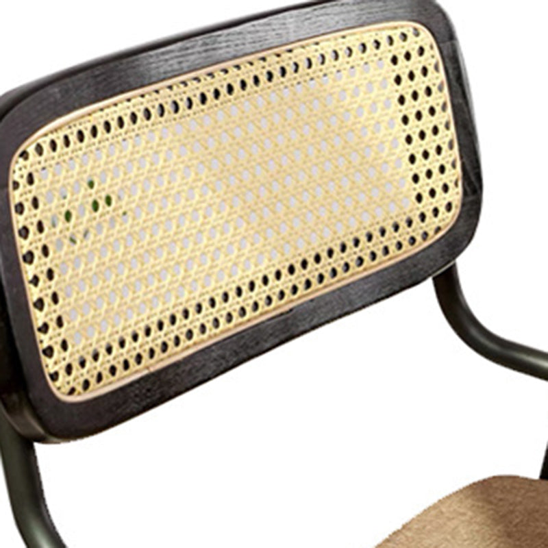 Upholstered Dining Chairs Open Back Dining Chairs with Metal Legs