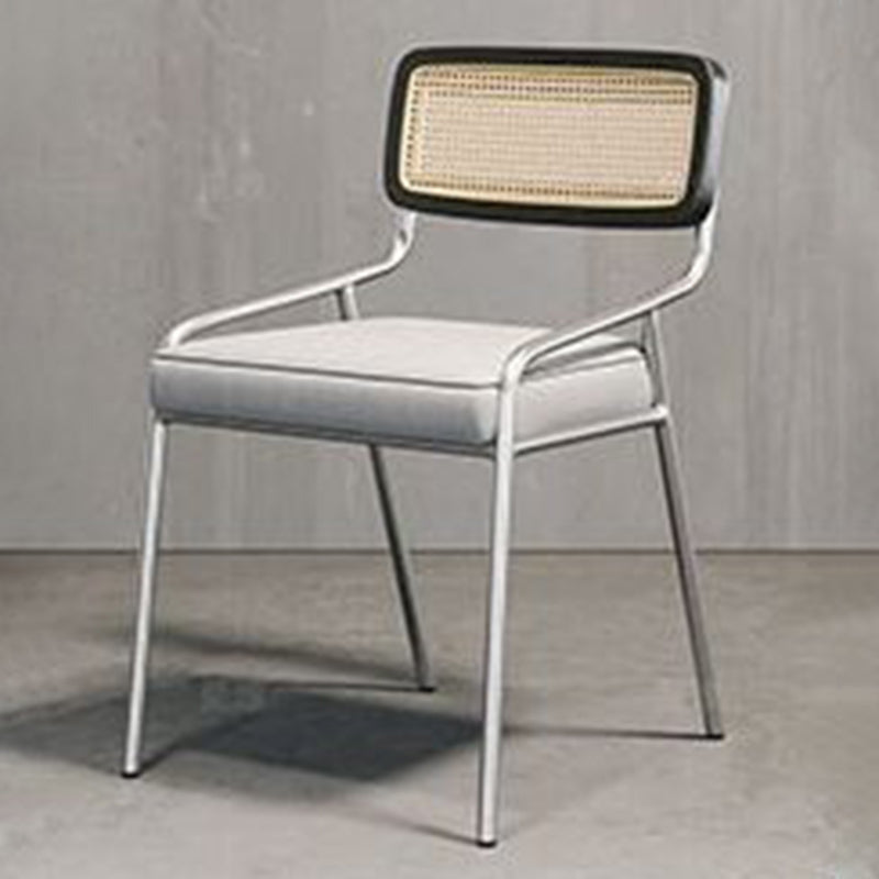 Upholstered Dining Chairs Open Back Dining Chairs with Metal Legs