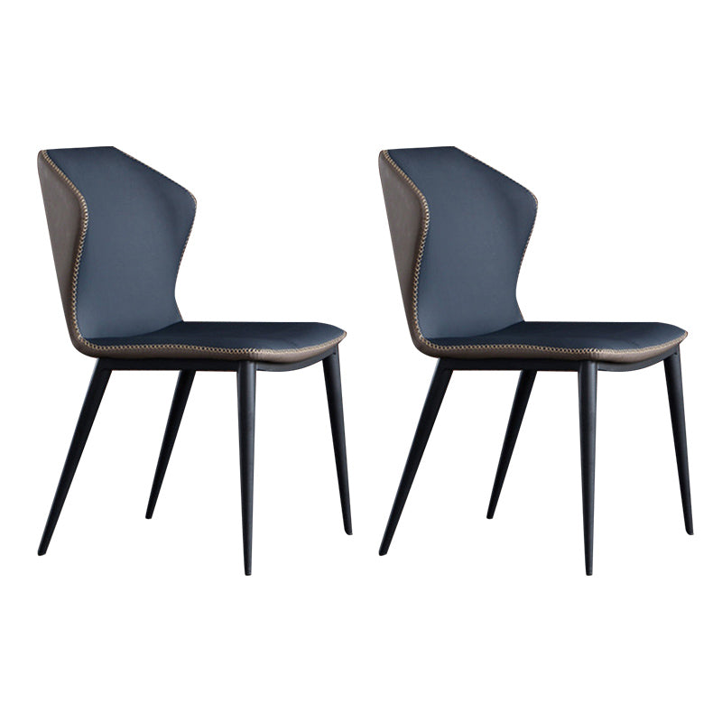 Modern Style Armless Side Chairs Windsor Back Side Chair with Metal Legs