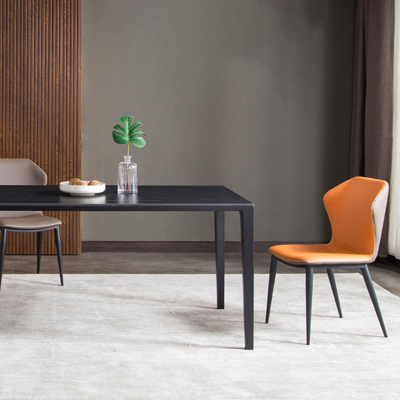 Modern Style Armless Side Chairs Windsor Back Side Chair with Metal Legs