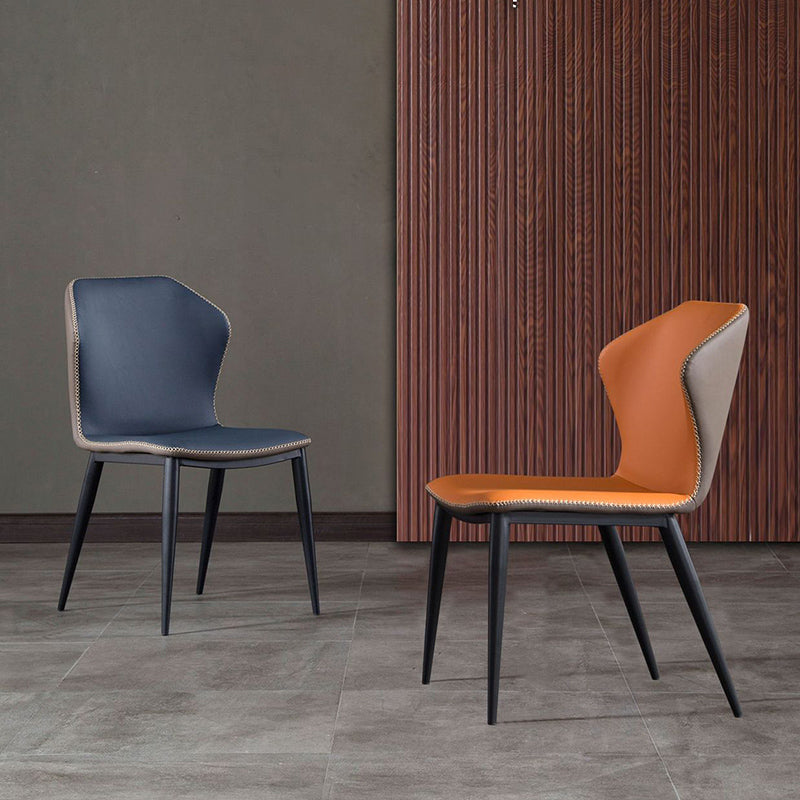 Modern Style Armless Side Chairs Windsor Back Side Chair with Metal Legs