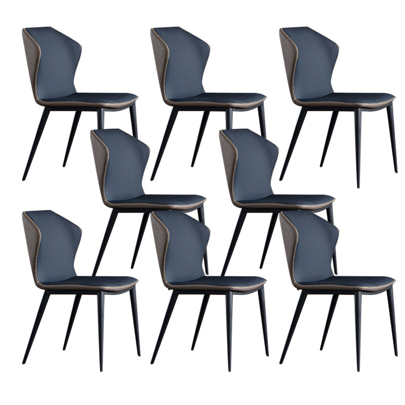 Modern Style Armless Side Chairs Windsor Back Side Chair with Metal Legs