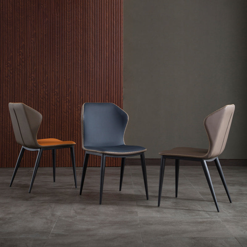 Modern Style Armless Side Chairs Windsor Back Side Chair with Metal Legs