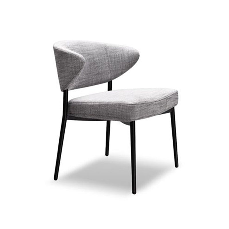 Upholstered Dining Arm Chairs Open Back Dining Chairs with Metal Legs