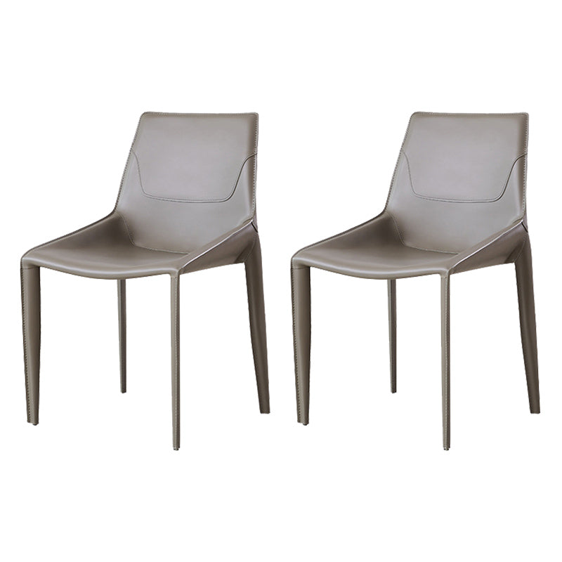 Upholstered Dining Armless Chairs Faux Leather Kitchen Dining Chairs