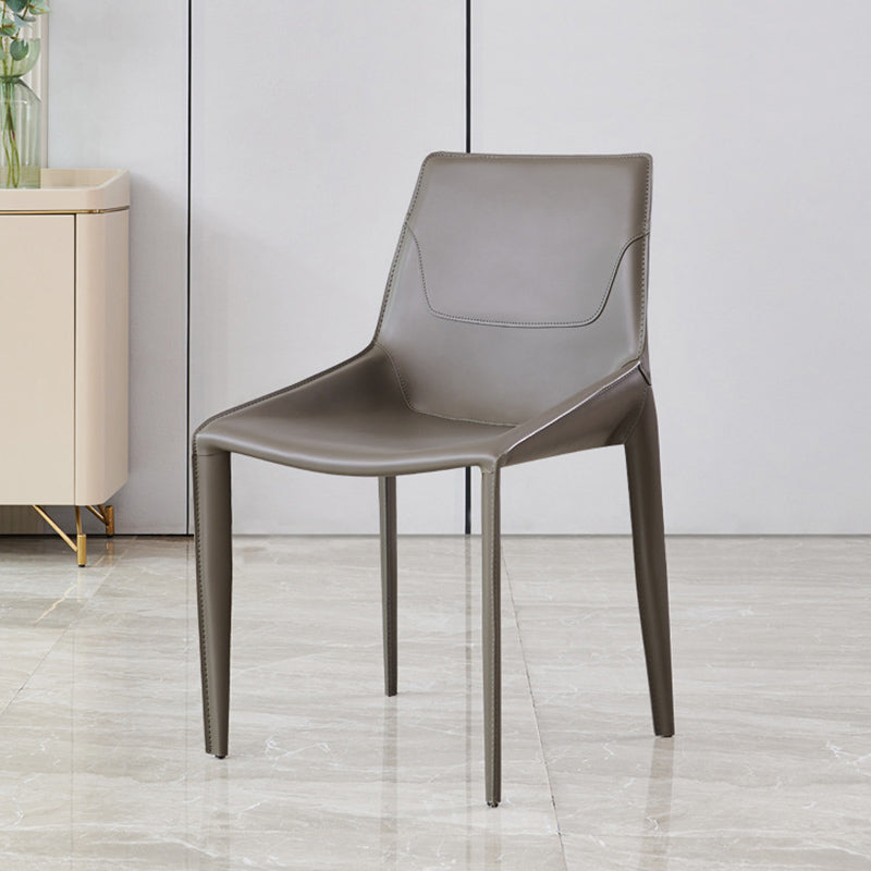 Upholstered Dining Armless Chairs Faux Leather Kitchen Dining Chairs