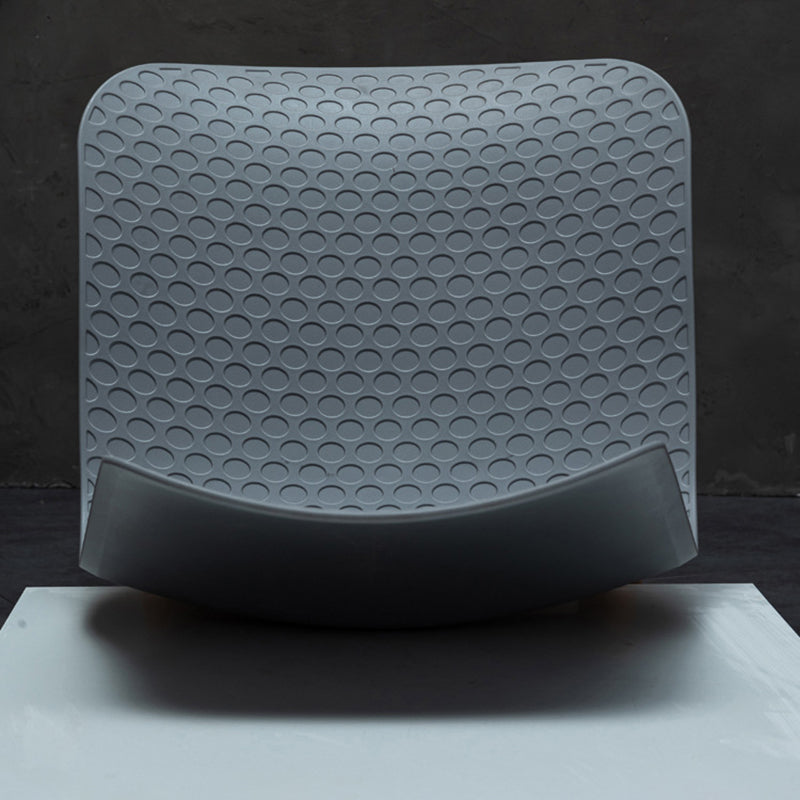 Nordic Style Plastic Chairs Armless Side Chairs with Wooden Legs for Kitchen