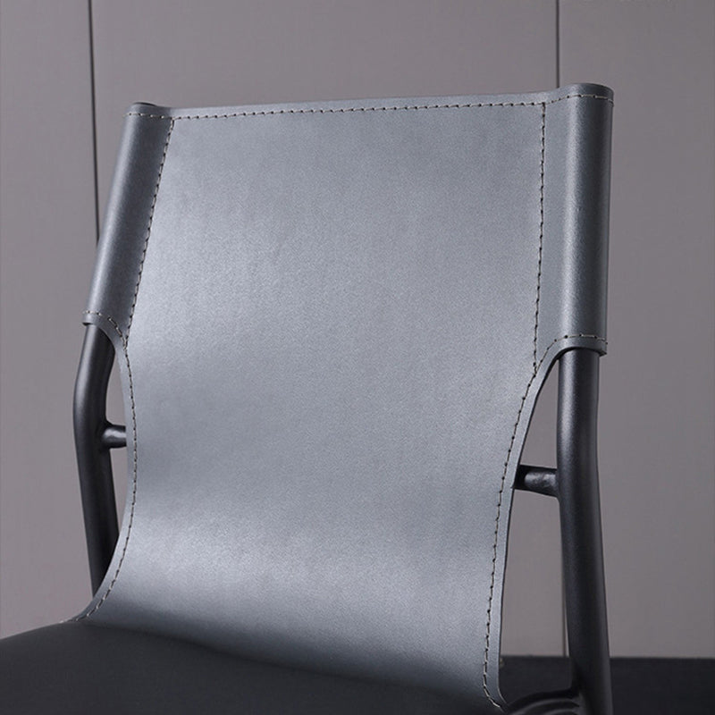 Modern Style Side Chair Leather Dining Chair with 4 Legs for Home Use