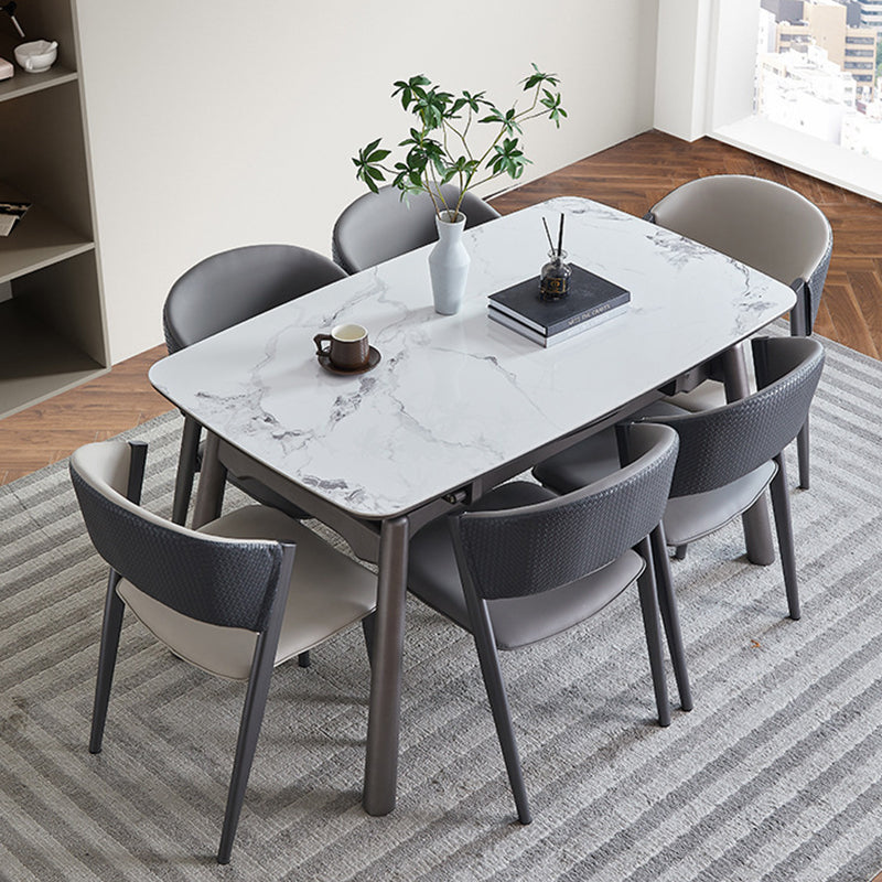 Modern Home Chair Open Back Dining Side Chair with Metal Legs