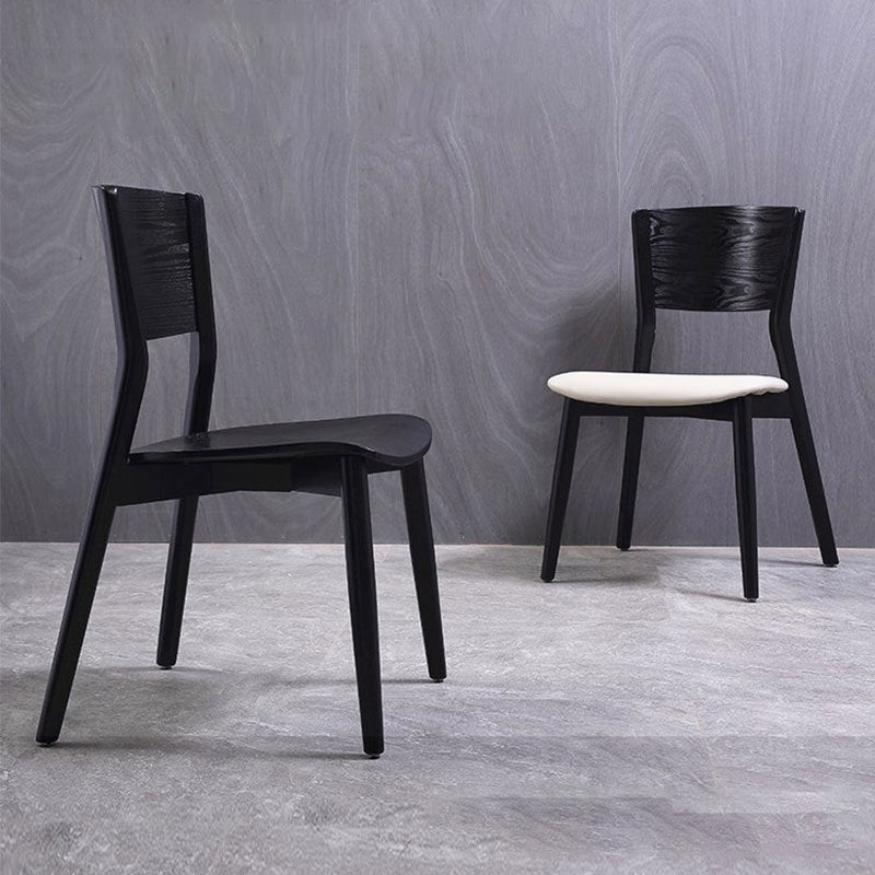 Modern Side Chair Solid Wood Open Back Dining Chair for Home