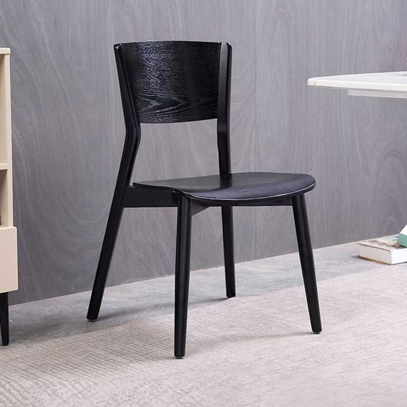 Modern Side Chair Solid Wood Open Back Dining Chair for Home