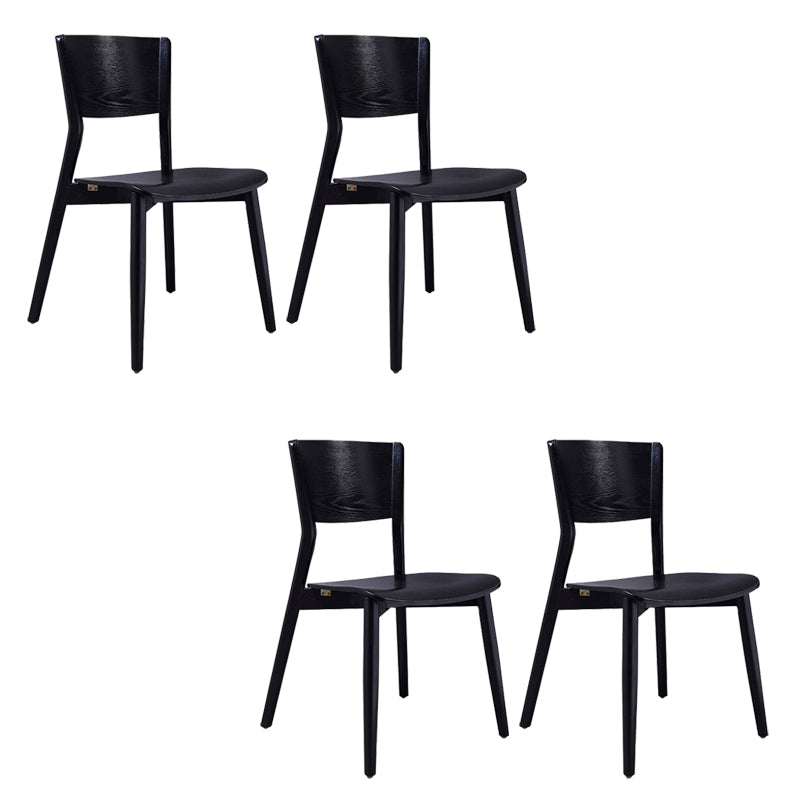 Modern Side Chair Solid Wood Open Back Dining Chair for Home