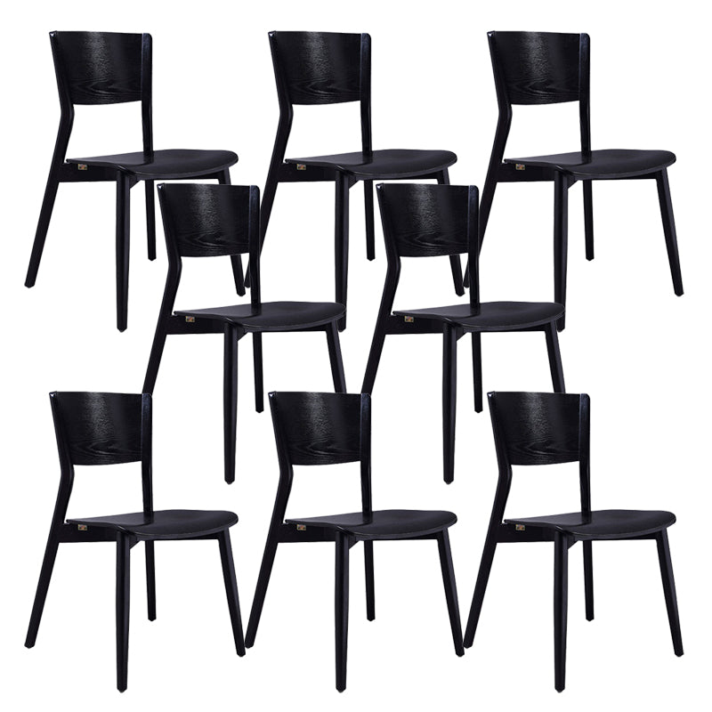 Modern Side Chair Solid Wood Open Back Dining Chair for Home