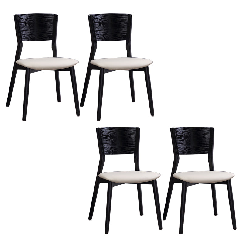 Modern Side Chair Solid Wood Open Back Dining Chair for Home