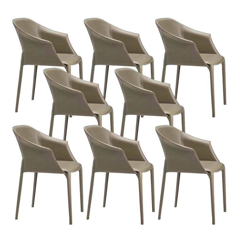 Modern Style Arm Chair Leather Indoor Dining Chair for Home Use