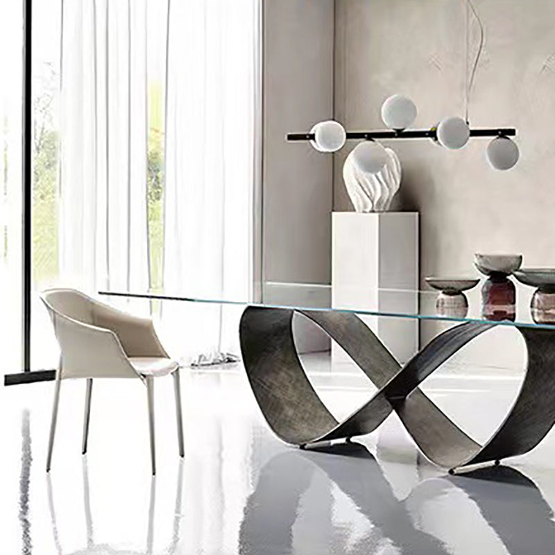 Modern Style Arm Chair Leather Indoor Dining Chair for Home Use