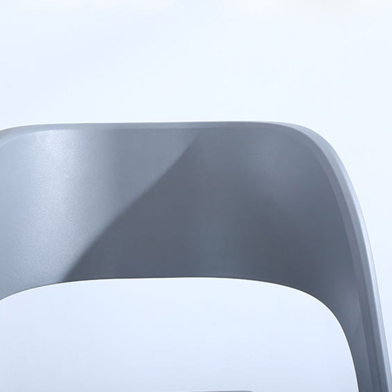 Contemporary Plastic Dining Armless Chair Kitchen Open Back Chair for Home