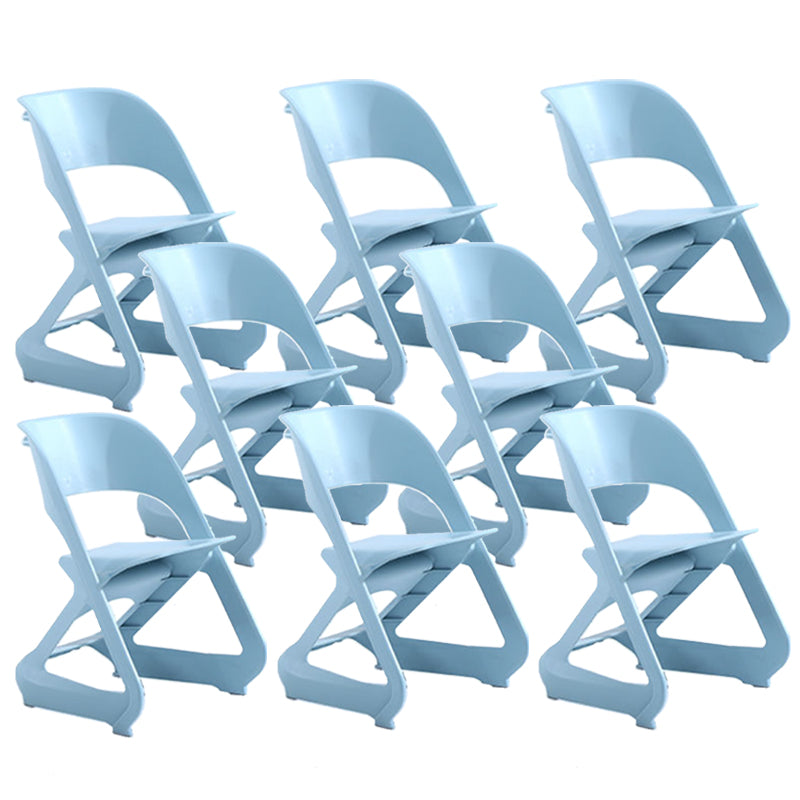 Contemporary Plastic Dining Armless Chair Kitchen Open Back Chair for Home