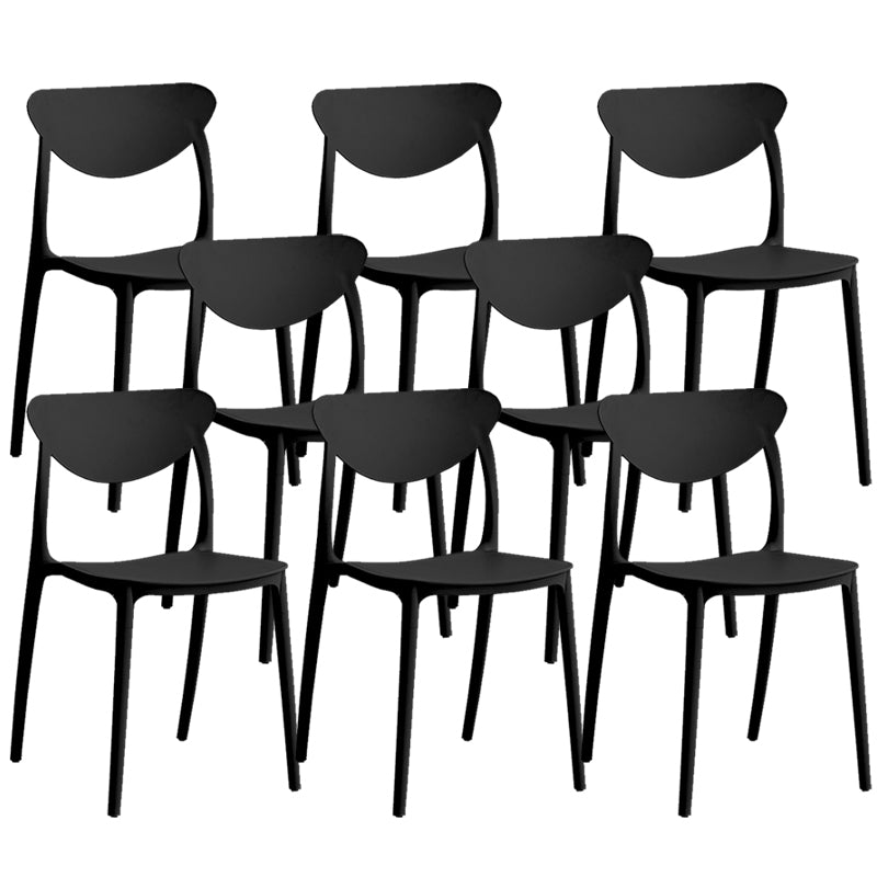 Contemporary Kitchen Dining Chair Plastic Open Back Side Chair