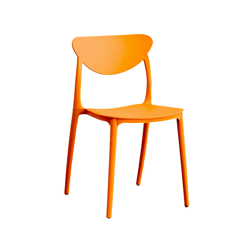 Contemporary Kitchen Dining Chair Plastic Open Back Side Chair