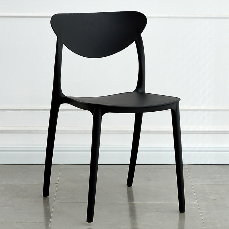 Contemporary Kitchen Dining Chair Plastic Open Back Side Chair