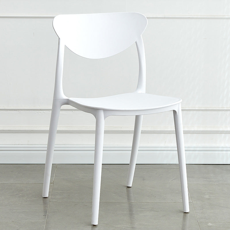 Contemporary Kitchen Dining Chair Plastic Open Back Side Chair