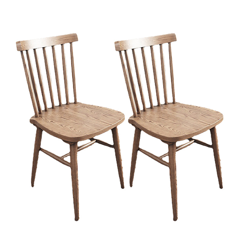 Solid Wood Side Chair Modern Slat Back Dining Chair for Home