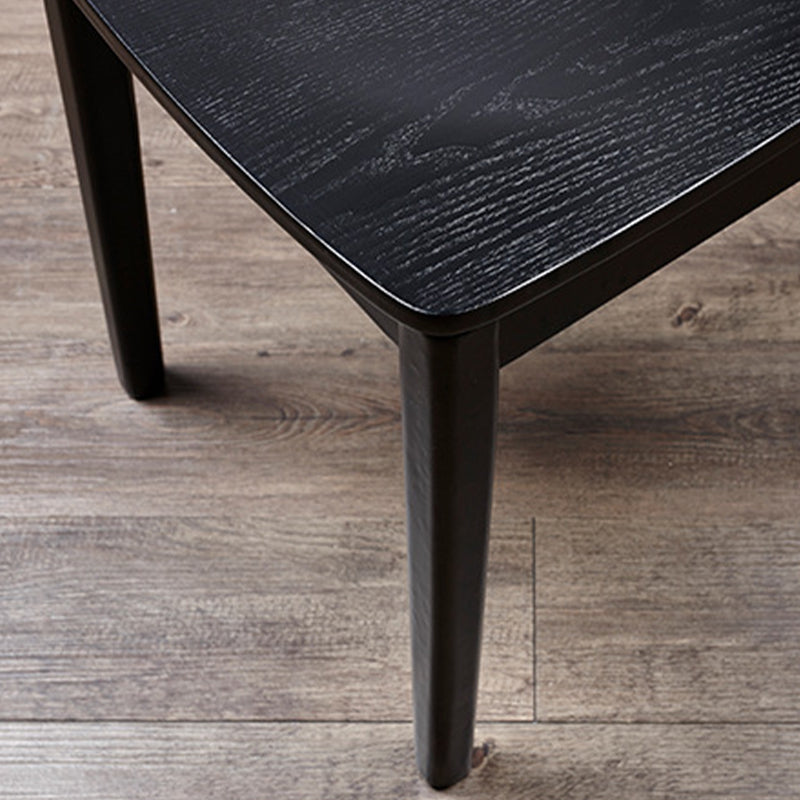 Black Modern Side Chair Solid Wood Dining Chair for Living Room