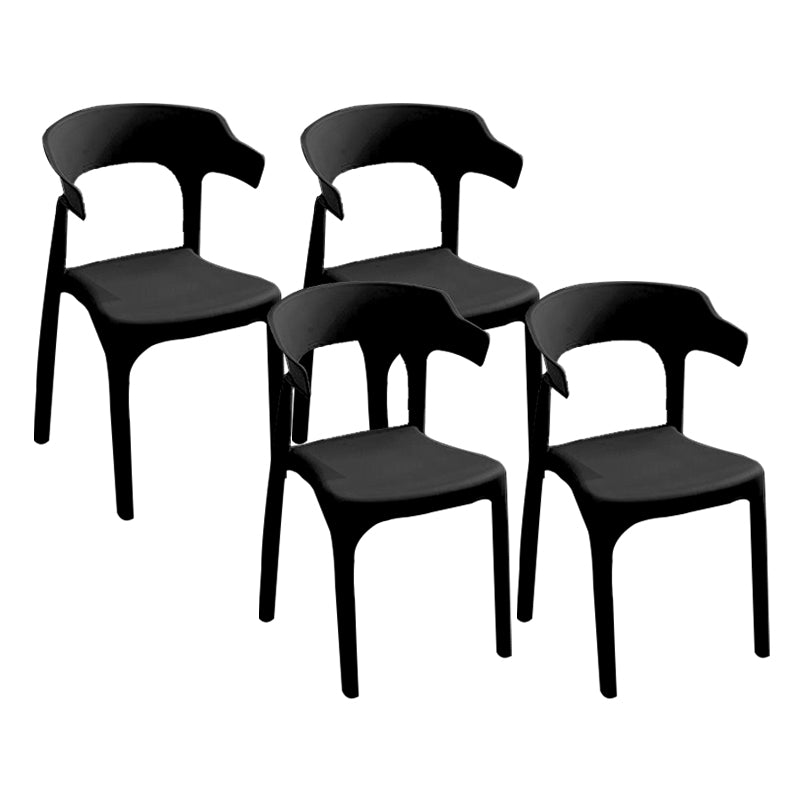 Dining Room Armless Chairs Plastic Contemporary Style Chair for Home