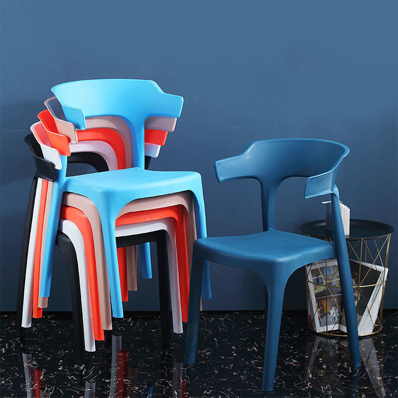 Dining Room Armless Chairs Plastic Contemporary Style Chair for Home