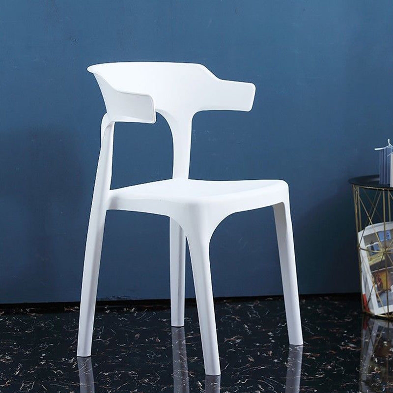Dining Room Armless Chairs Plastic Contemporary Style Chair for Home