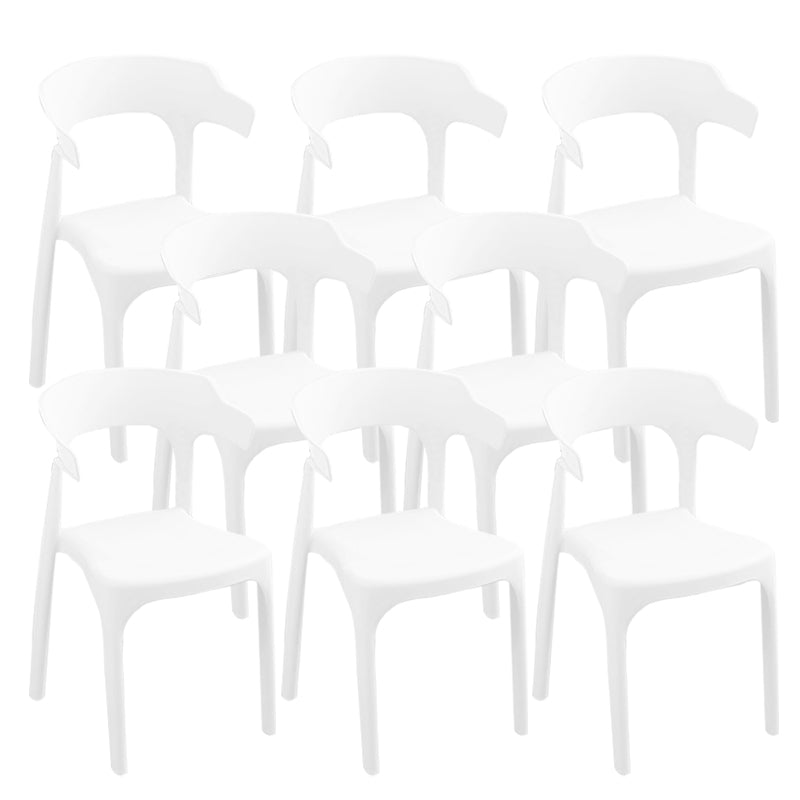 Dining Room Armless Chairs Plastic Contemporary Style Chair for Home