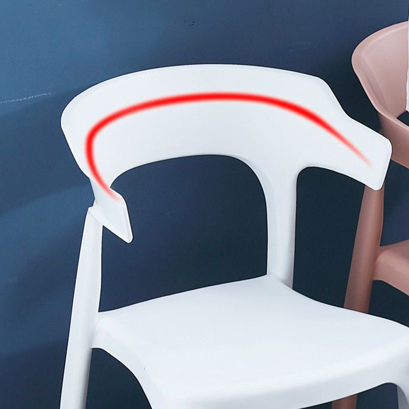 Dining Room Armless Chairs Plastic Contemporary Style Chair for Home
