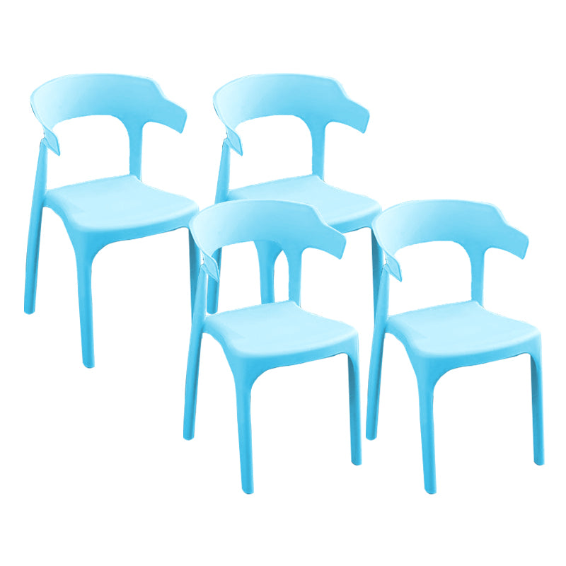 Dining Room Armless Chairs Plastic Contemporary Style Chair for Home