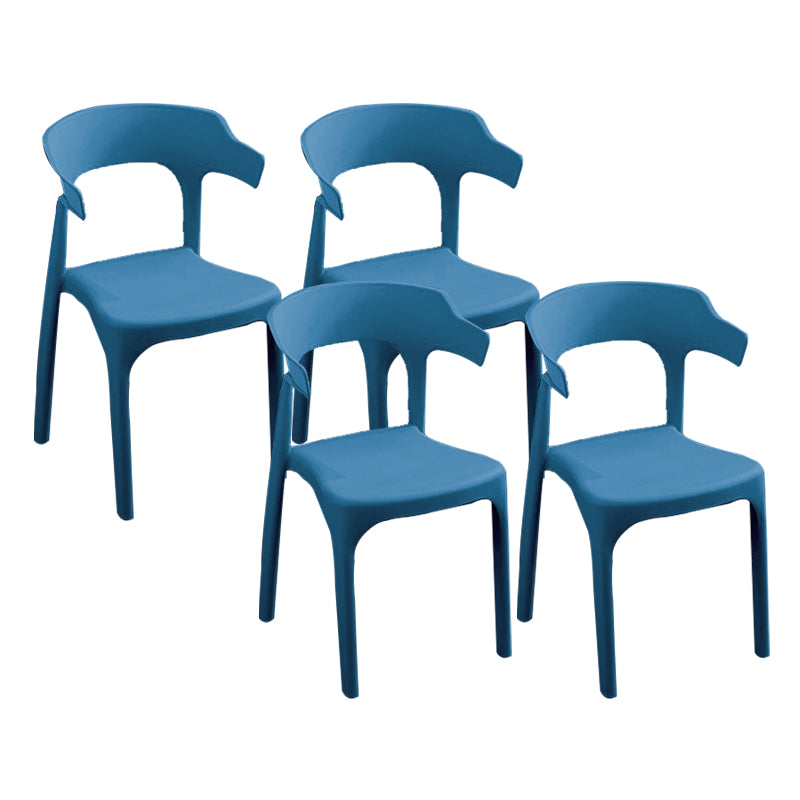 Dining Room Armless Chairs Plastic Contemporary Style Chair for Home