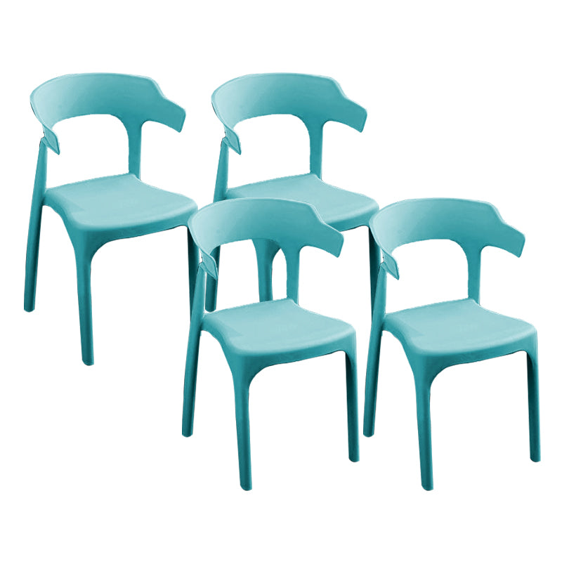 Dining Room Armless Chairs Plastic Contemporary Style Chair for Home