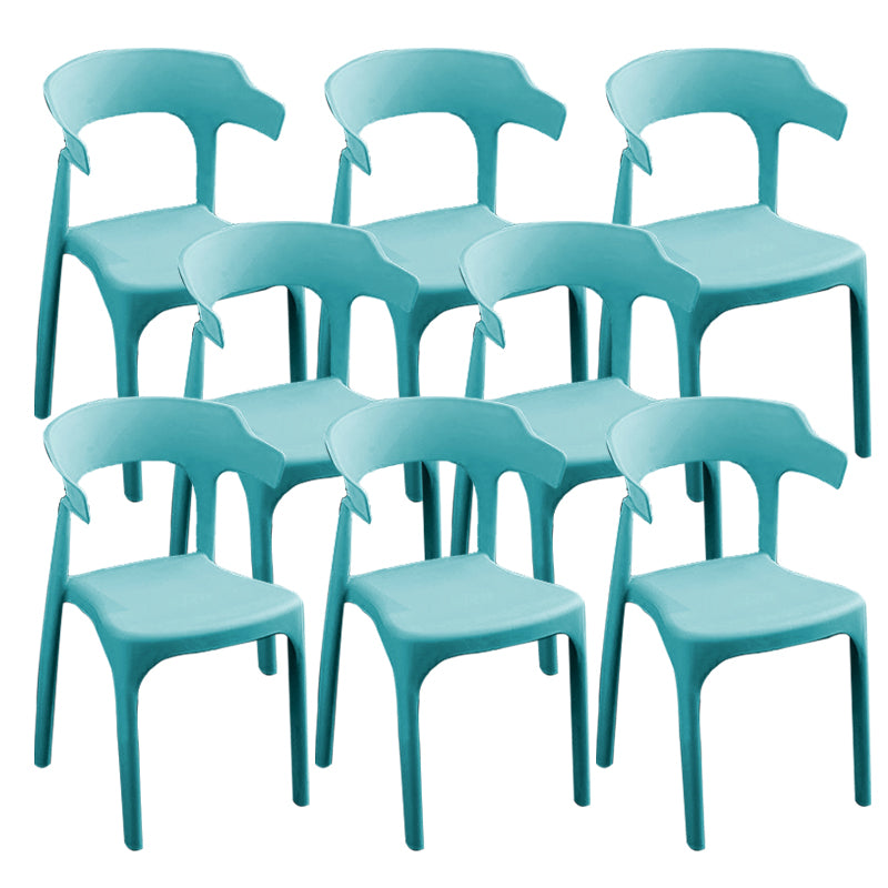 Dining Room Armless Chairs Plastic Contemporary Style Chair for Home