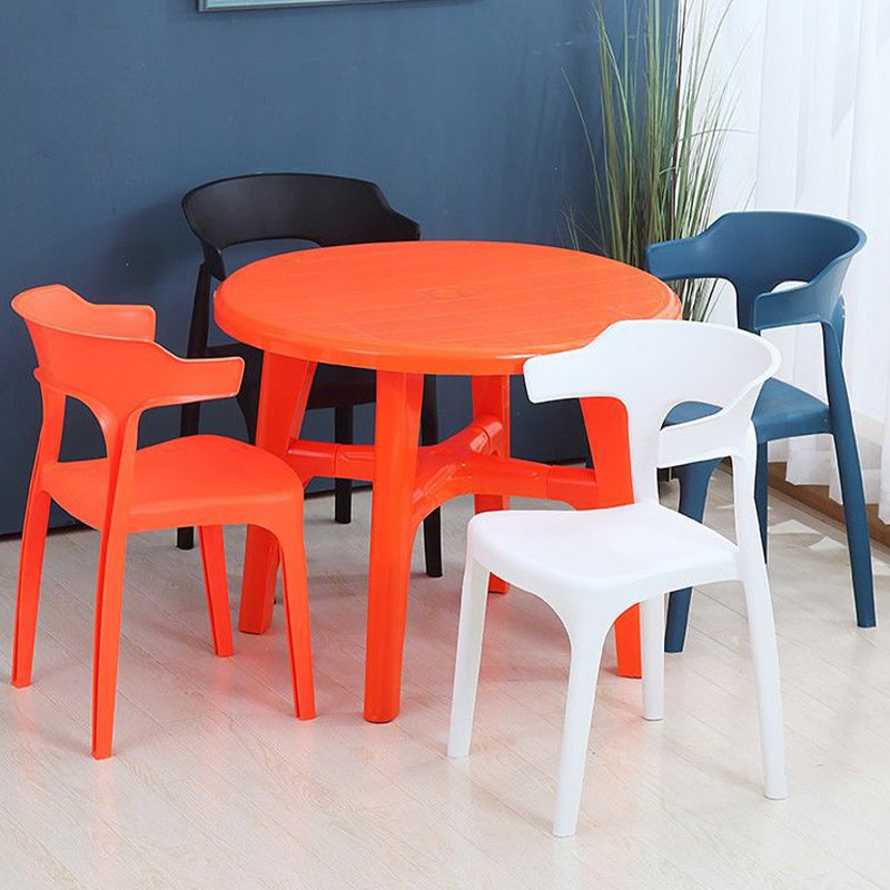Dining Room Armless Chairs Plastic Contemporary Style Chair for Home
