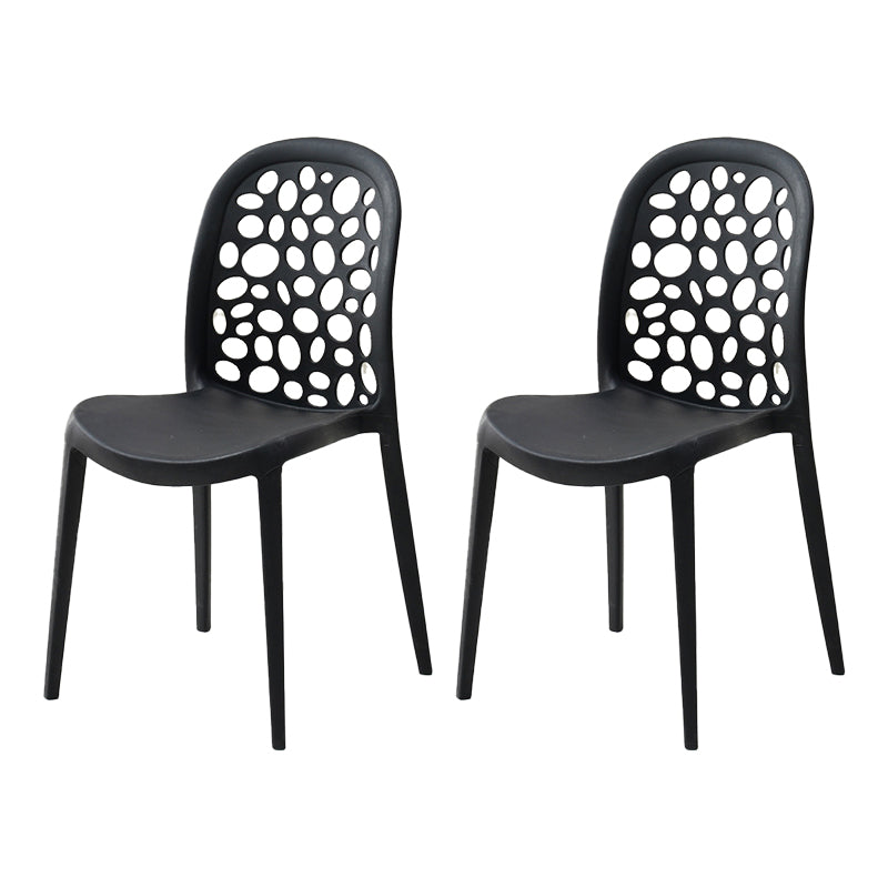 Contemporary Kitchen Dining Side Chair Plastic Armless Chair