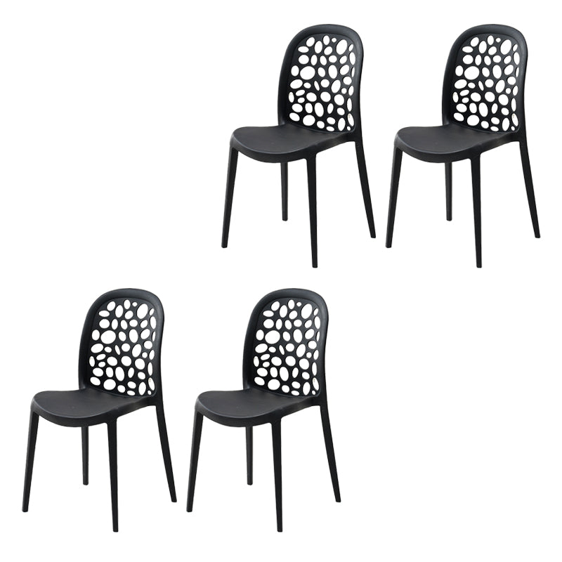 Contemporary Kitchen Dining Side Chair Plastic Armless Chair
