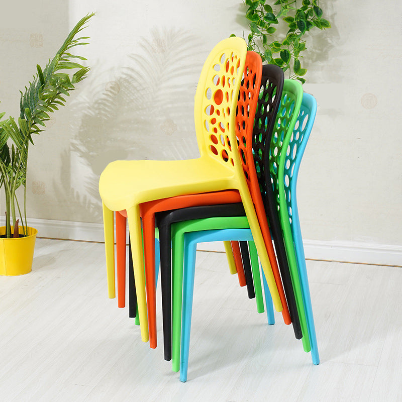 Contemporary Kitchen Dining Side Chair Plastic Armless Chair