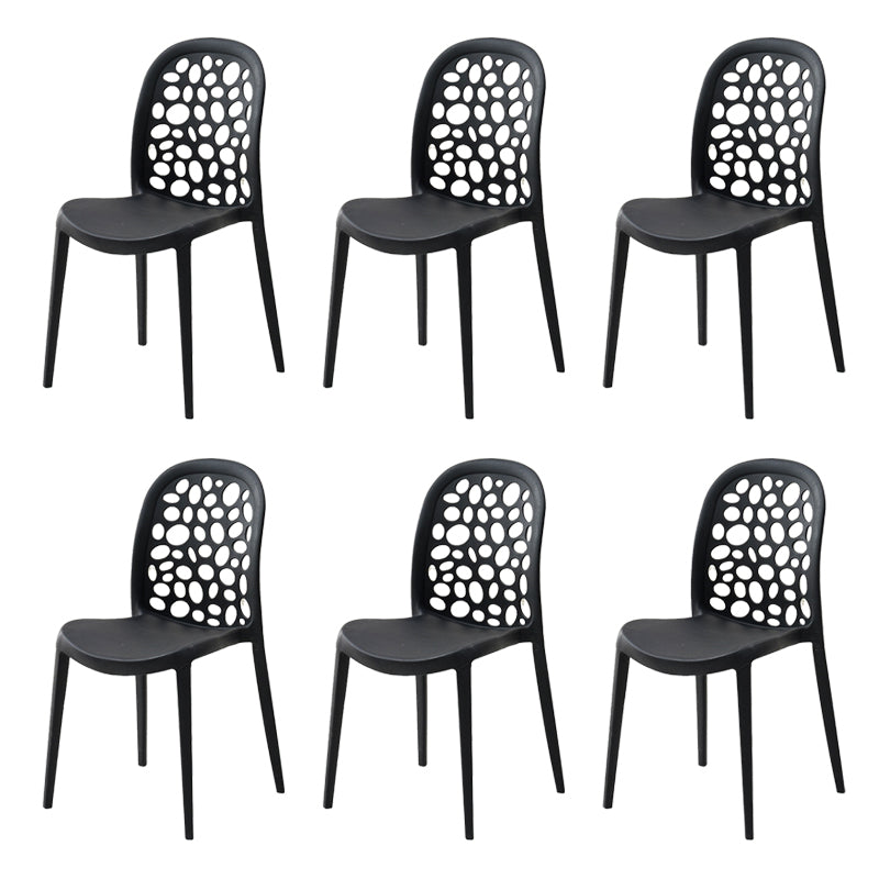 Contemporary Kitchen Dining Side Chair Plastic Armless Chair
