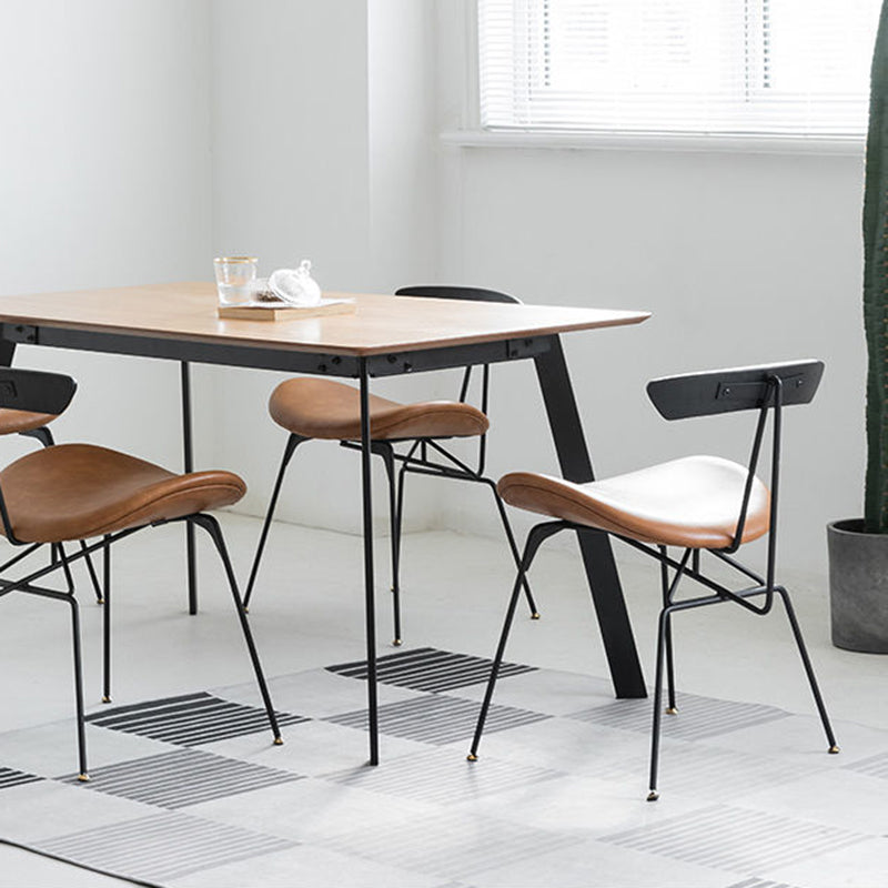 Industrial Upholstered Armless Dining Chairs Indoor Side Chair