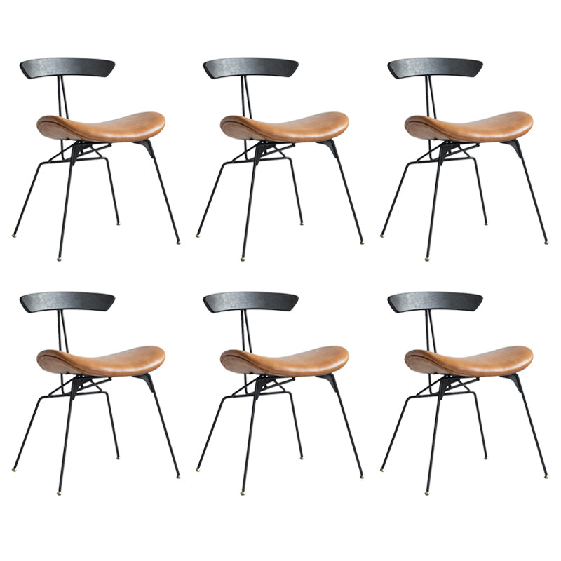 Industrial Upholstered Armless Dining Chairs Indoor Side Chair